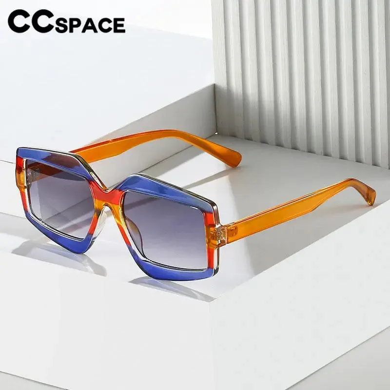 CCspace Unisex Full Rim Square Plastic Eyeglasses Sunglasses 56825