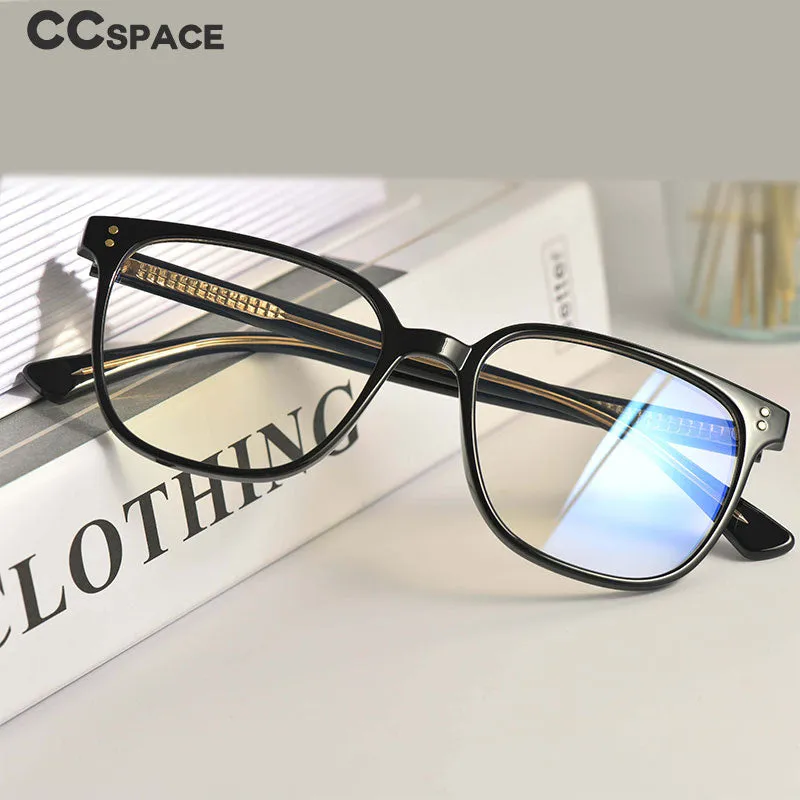 CCspace Unisex Full Rim Square Tr 90 Eyeglasses 53324