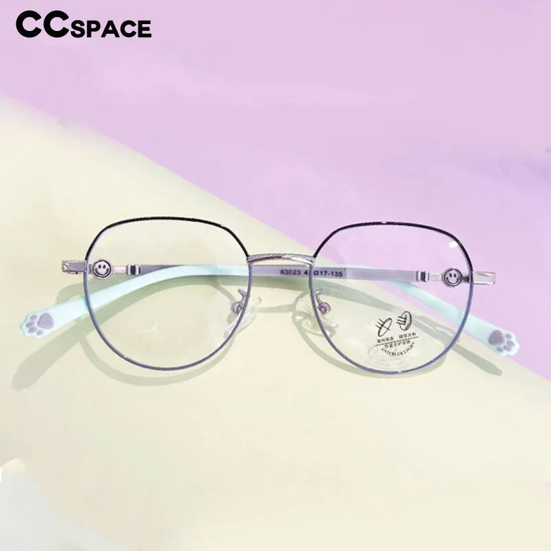 CCspace Unisex Youth Full Rim Round Alloy Eyeglasses 56564