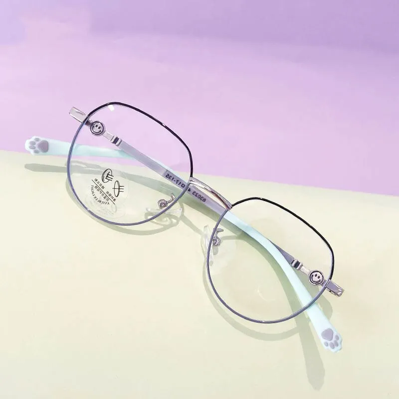 CCspace Unisex Youth Full Rim Round Alloy Eyeglasses 56564