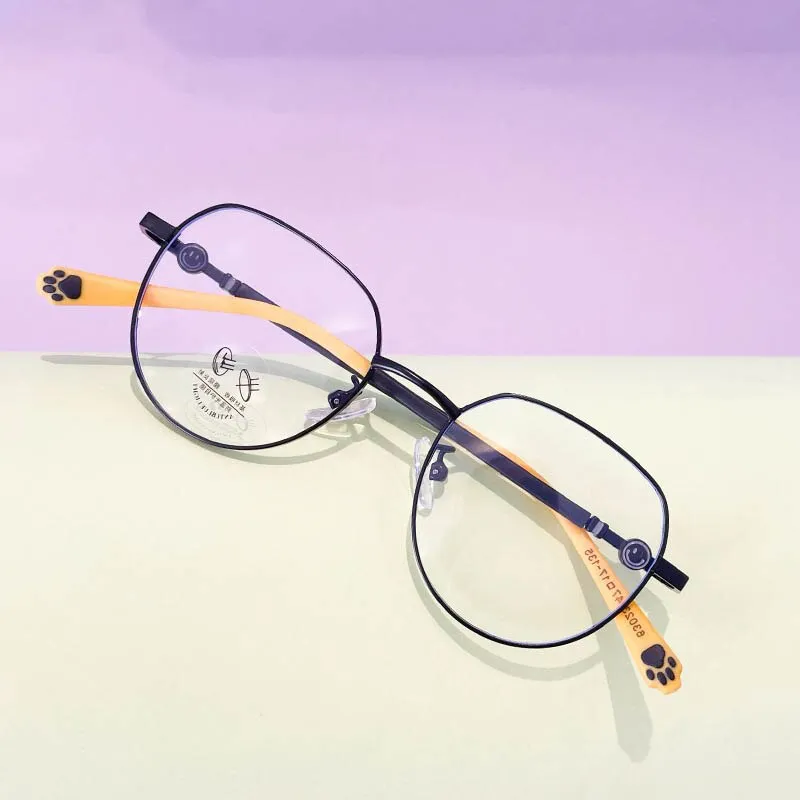 CCspace Unisex Youth Full Rim Round Alloy Eyeglasses 56564