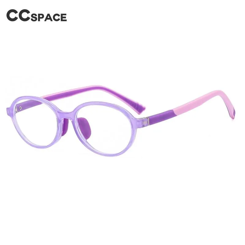 CCspace Unisex Youth Full Rim Round Silicone Eyeglasses 54674