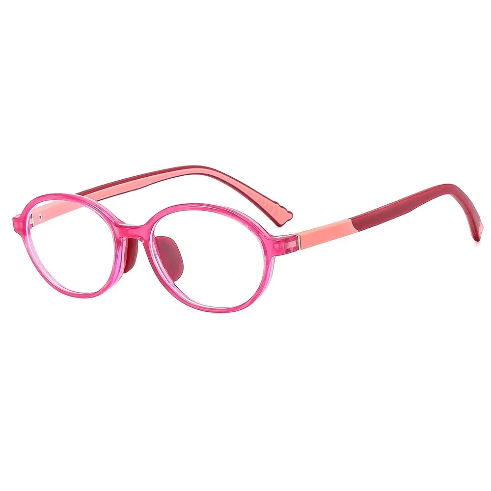 CCspace Unisex Youth Full Rim Round Silicone Eyeglasses 54674