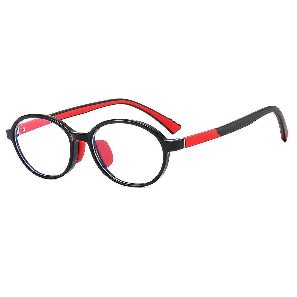 CCspace Unisex Youth Full Rim Round Silicone Eyeglasses 54674