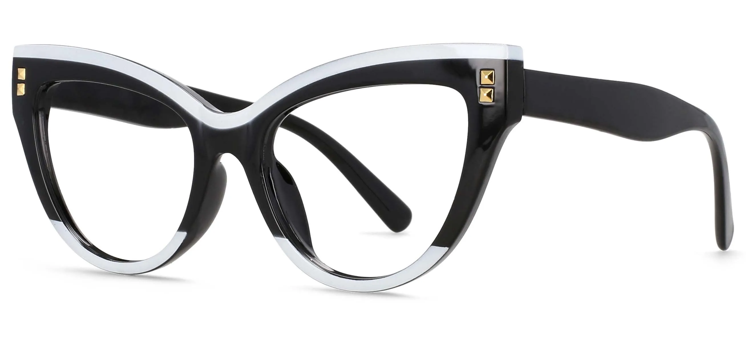 CCspace Women's Full Rim Big Cat Eye Acetate Eyeglasses S55337