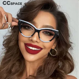 CCspace Women's Full Rim Big Cat Eye Acetate Eyeglasses S55337