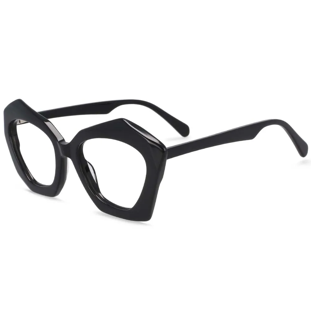 CCspace Women's Full Rim Butterfly Cat Eye Acetate Frame Eyeglasses 54325