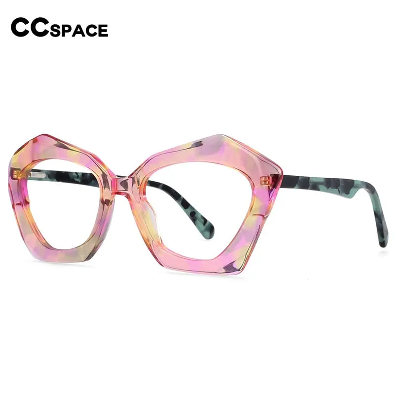 CCspace Women's Full Rim Butterfly Cat Eye Acetate Frame Eyeglasses 54325