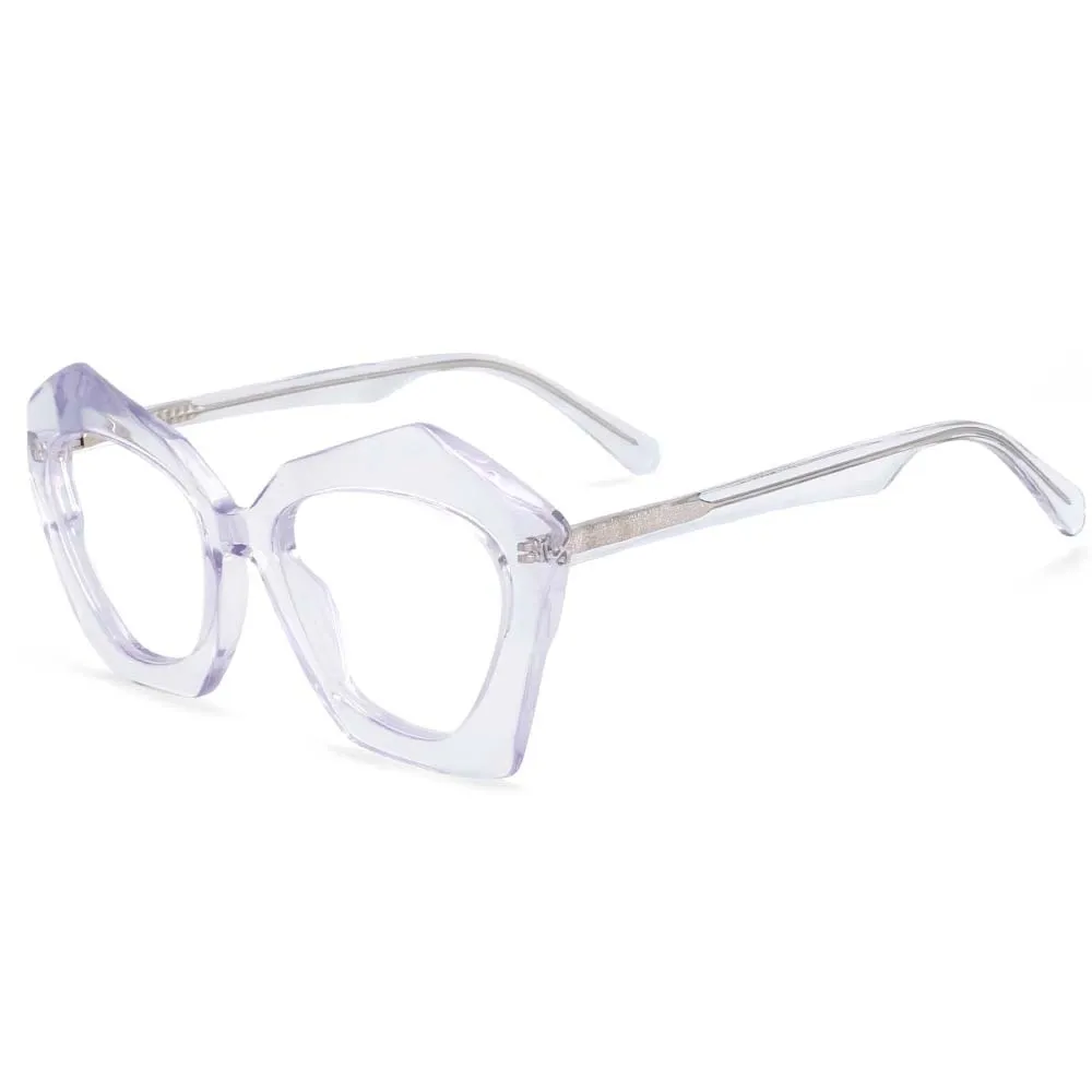 CCspace Women's Full Rim Butterfly Cat Eye Acetate Frame Eyeglasses 54325