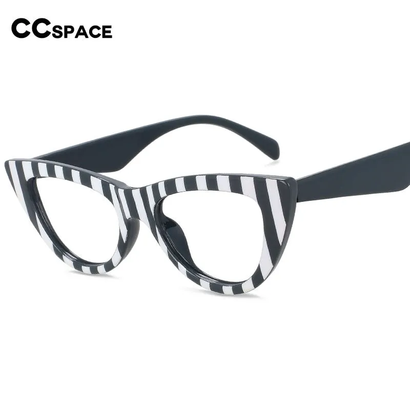 CCspace Women's Full Rim Cat Eye Acetate Eyeglasses 56373