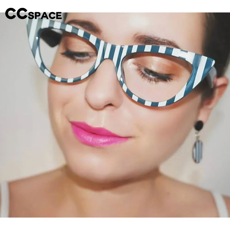 CCspace Women's Full Rim Cat Eye Acetate Eyeglasses 56373