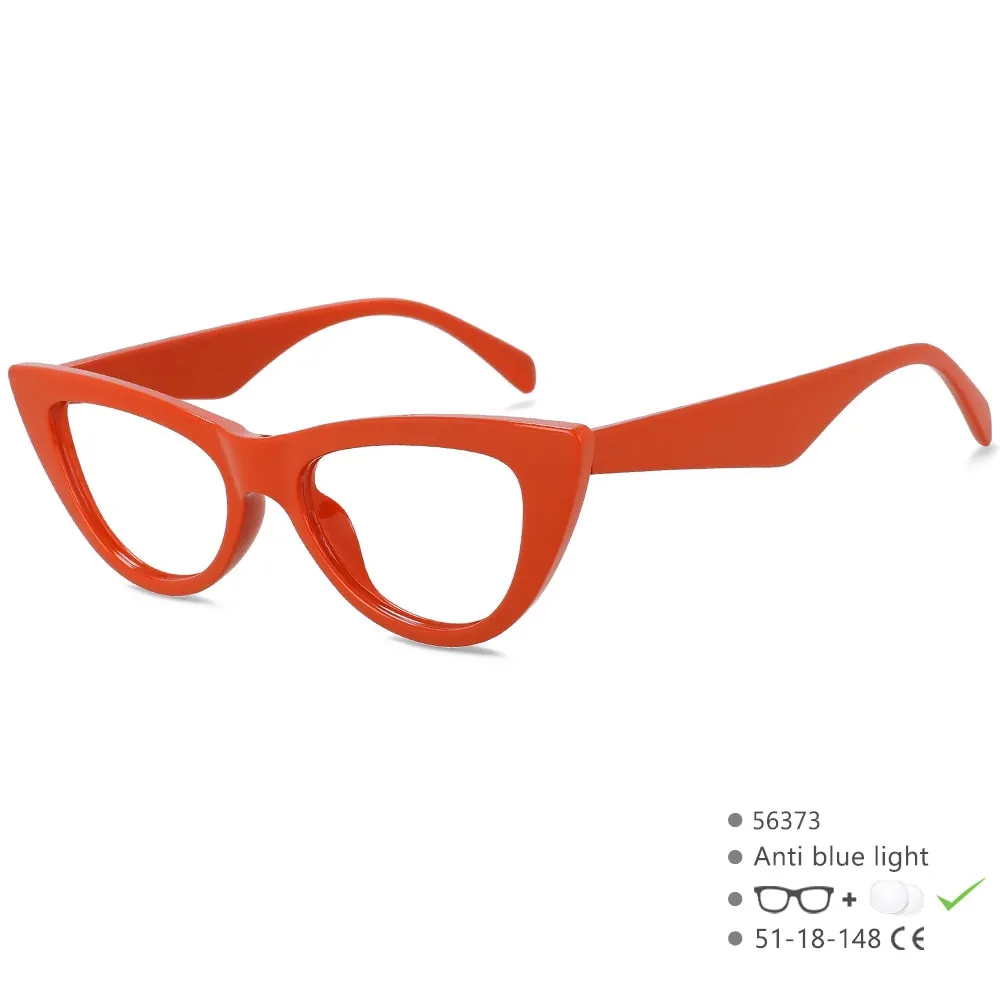 CCspace Women's Full Rim Cat Eye Acetate Eyeglasses 56373