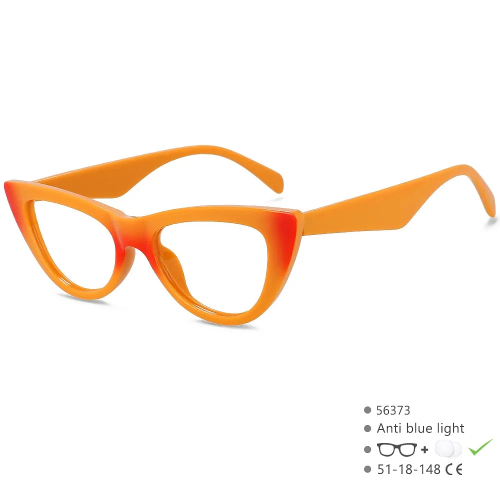 CCspace Women's Full Rim Cat Eye Acetate Eyeglasses 56373