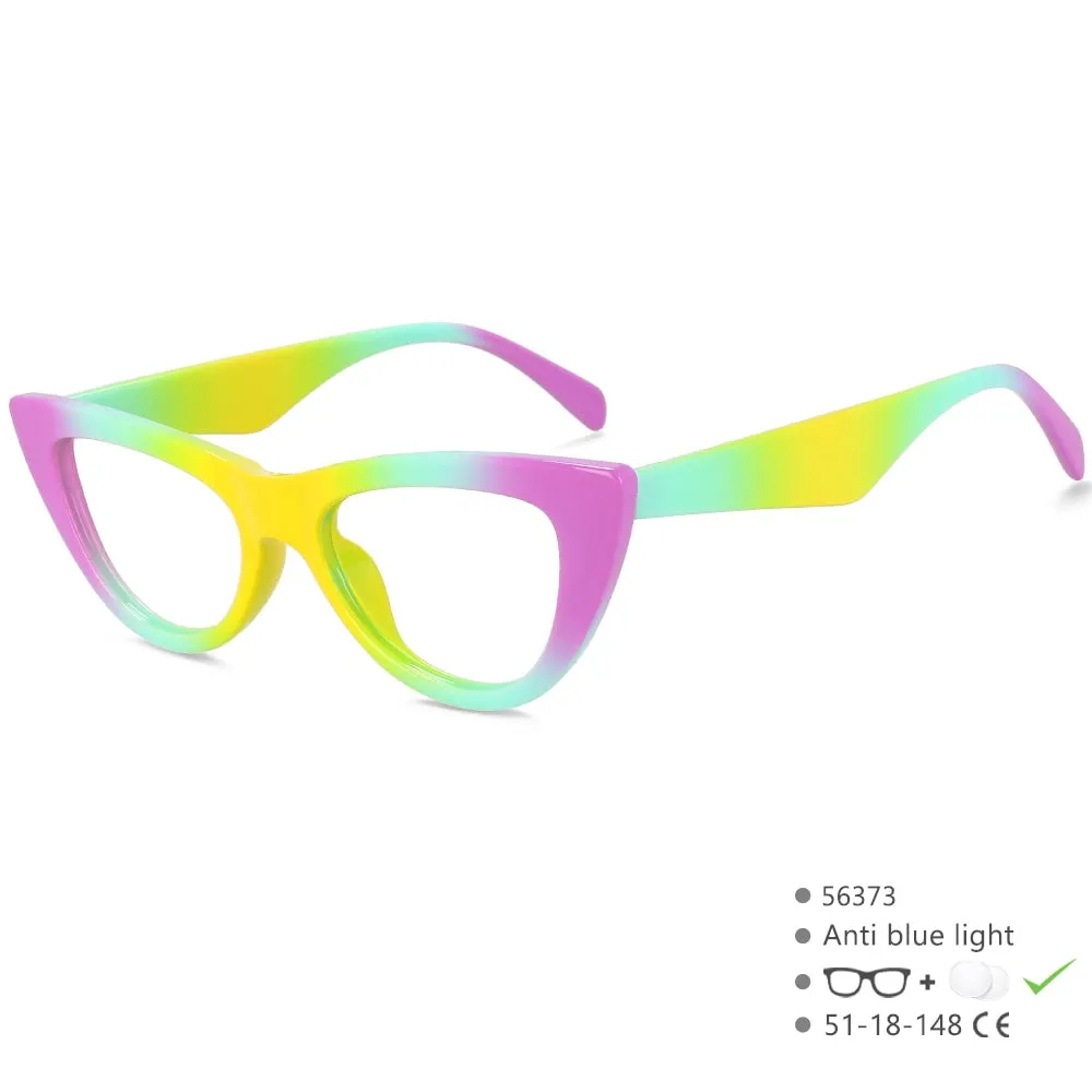 CCspace Women's Full Rim Cat Eye Acetate Eyeglasses 56373