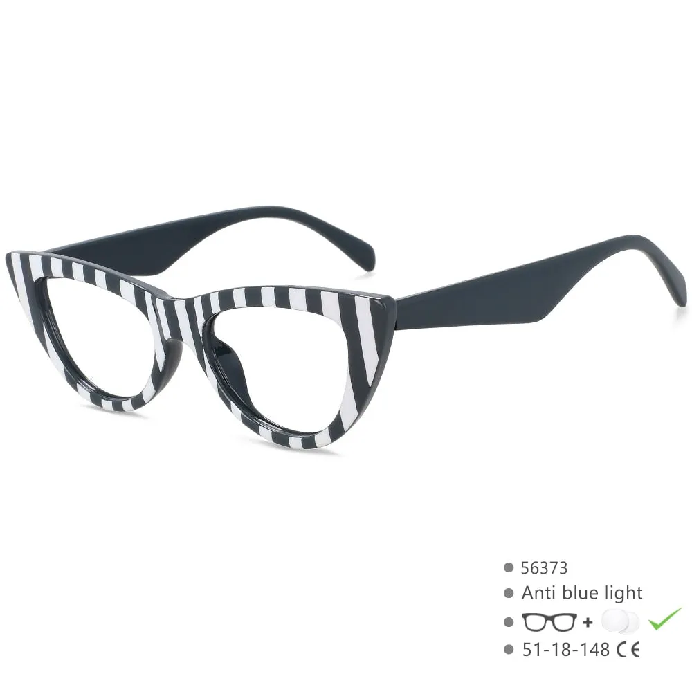 CCspace Women's Full Rim Cat Eye Acetate Eyeglasses 56373