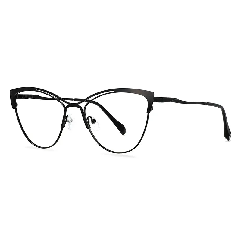 CCspace Women's Full Rim Cat Eye Alloy Eyeglasses 57119