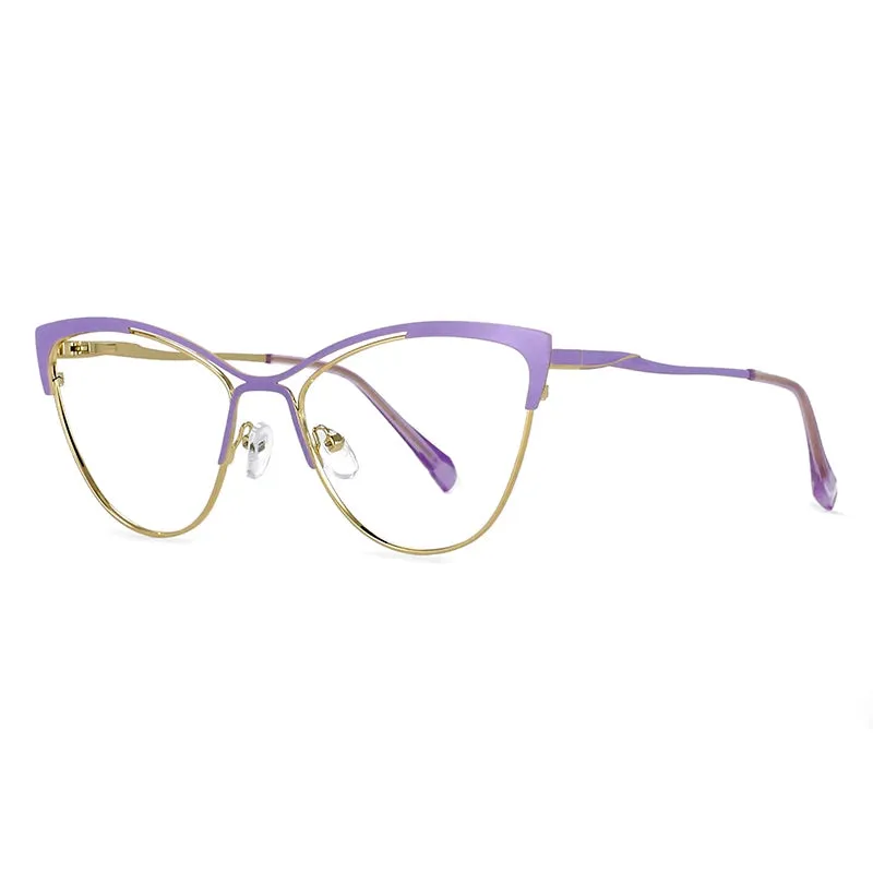 CCspace Women's Full Rim Cat Eye Alloy Eyeglasses 57119