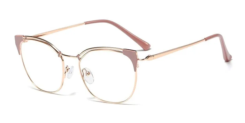 CCspace Women's Full Rim Cat Eye Alloy Frame Eyeglasses 45892