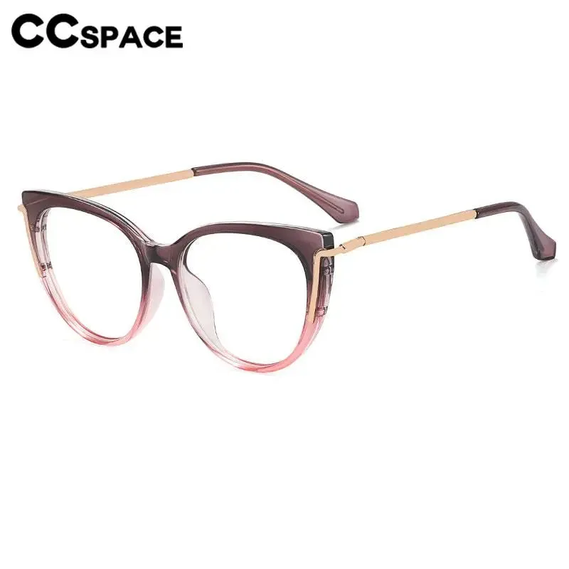 CCspace Women's Full Rim Cat Eye Tr 90 Titanium Eyeglasses 56963