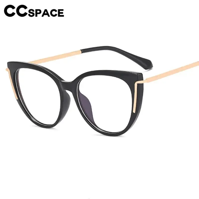 CCspace Women's Full Rim Cat Eye Tr 90 Titanium Eyeglasses 56963