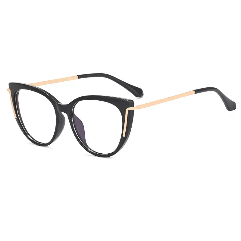 CCspace Women's Full Rim Cat Eye Tr 90 Titanium Eyeglasses 56963