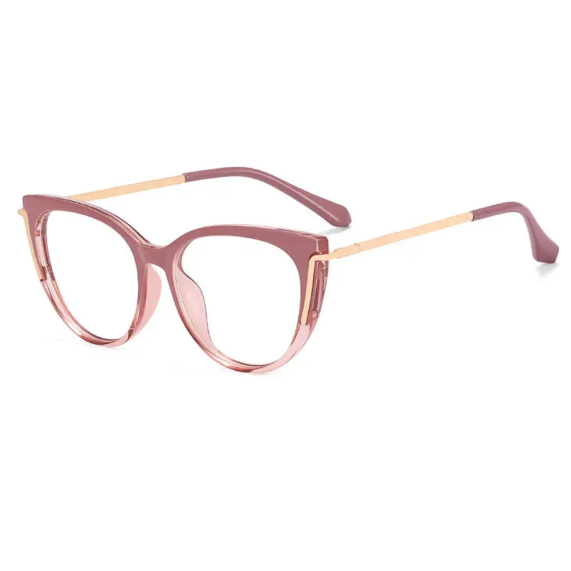 CCspace Women's Full Rim Cat Eye Tr 90 Titanium Eyeglasses 56963