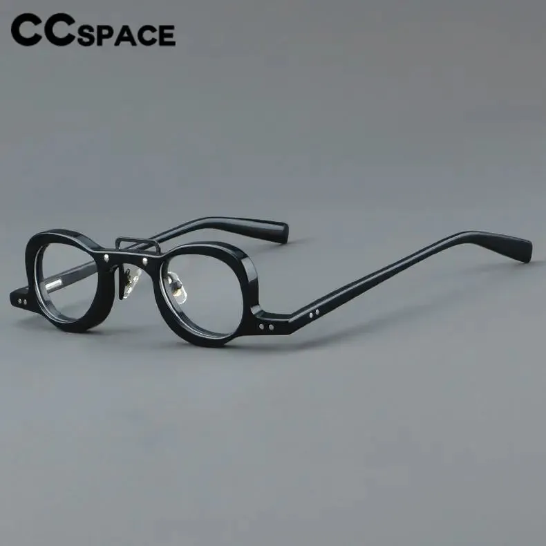 CCspace Women's Full Rim Small Round Double Bridge Acetate Eyeglasses 57191