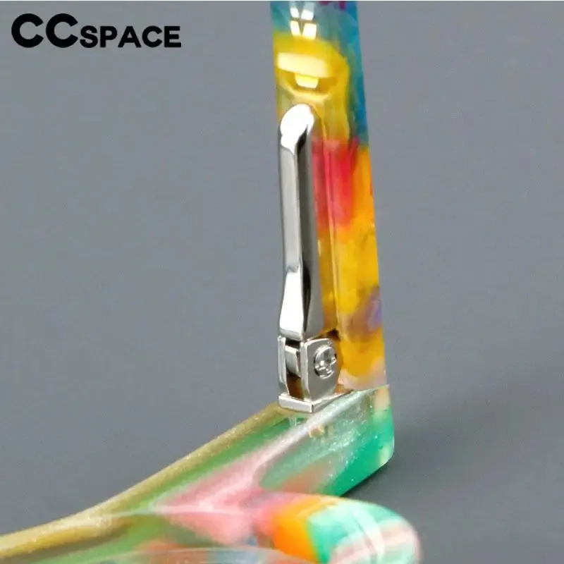 CCspace Women's Full Rim Small Round Double Bridge Acetate Eyeglasses 57191