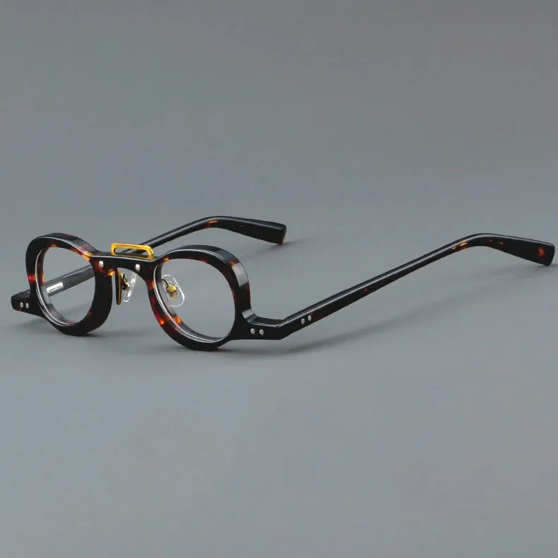 CCspace Women's Full Rim Small Round Double Bridge Acetate Eyeglasses 57191