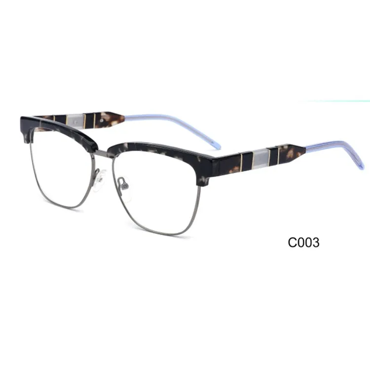 CCspace Women's Full Rim Square Cat Eye Acetate Alloy Eyeglasses 55281