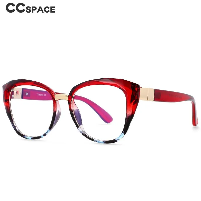 CCspace Women's Full Rim Square Cat Eye PC Eyeglasses 48092