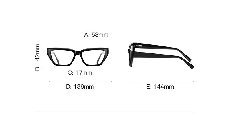 CCspace Women's Full Rim Square Cat Eye Tr 90 Eyeglasses 56598