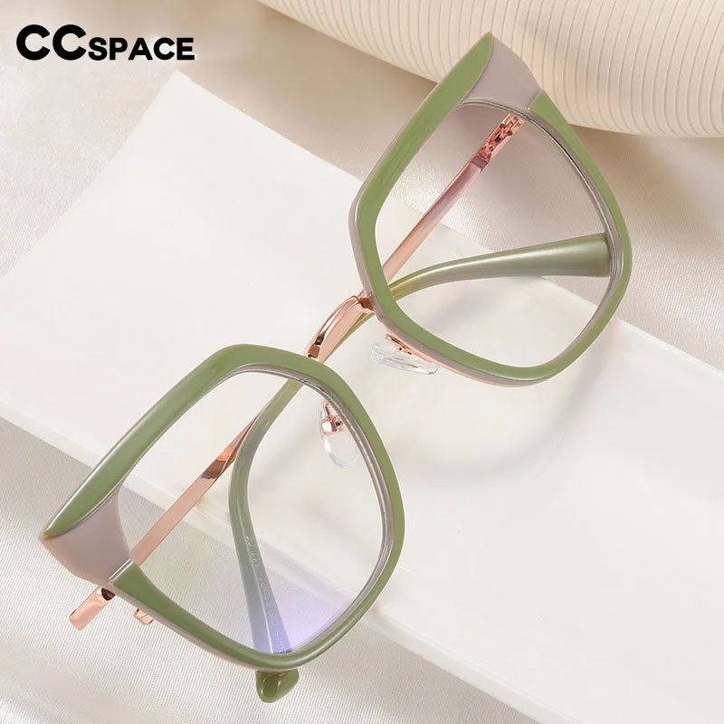 CCspace Women's Full Rim Square Cat Eye Tr 90 Titanium Eyeglasses 53254