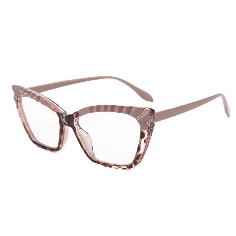 CCspace Women's Full Rim Square Cat Eye Tr 90 Titanium Eyeglasses 55315