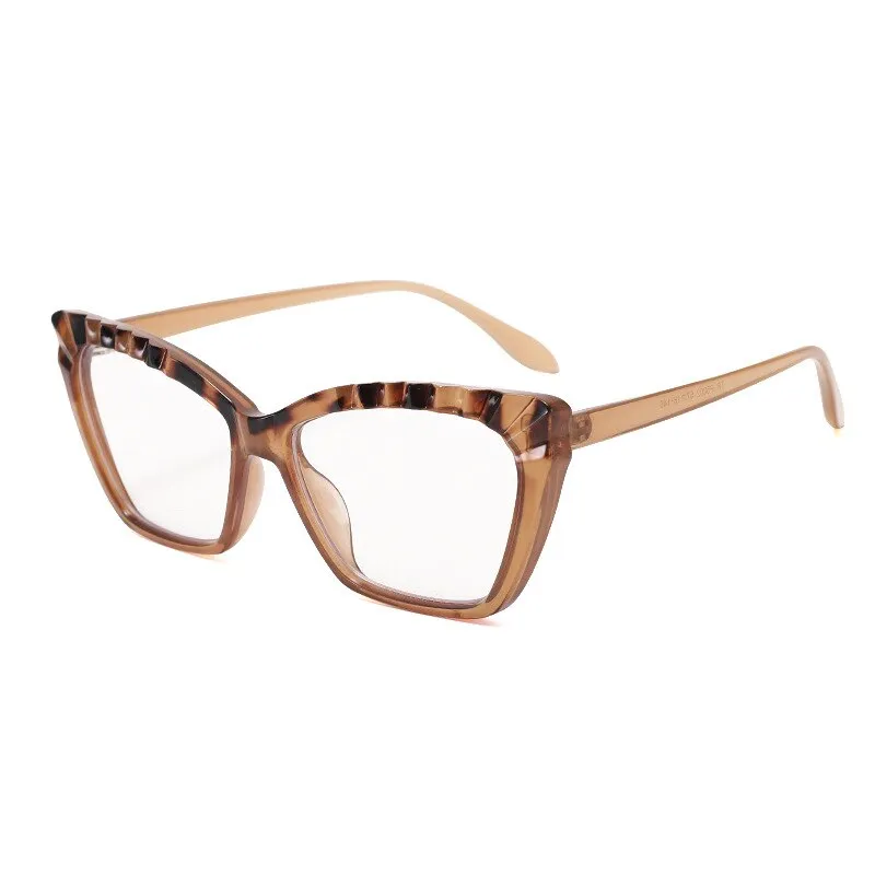 CCspace Women's Full Rim Square Cat Eye Tr 90 Titanium Eyeglasses 55315