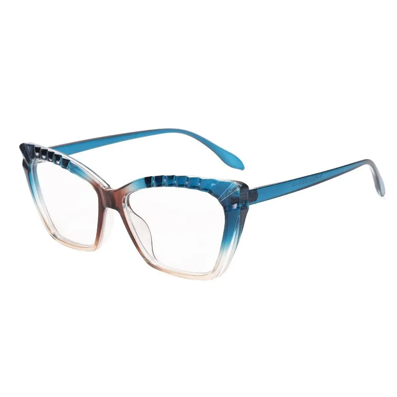 CCspace Women's Full Rim Square Cat Eye Tr 90 Titanium Eyeglasses 55315