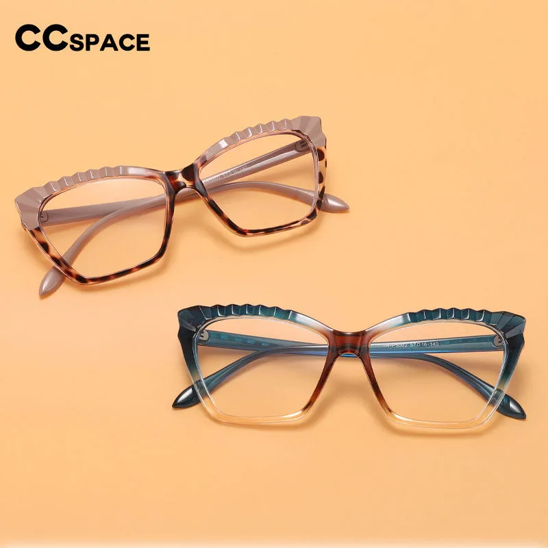 CCspace Women's Full Rim Square Cat Eye Tr 90 Titanium Eyeglasses 55315