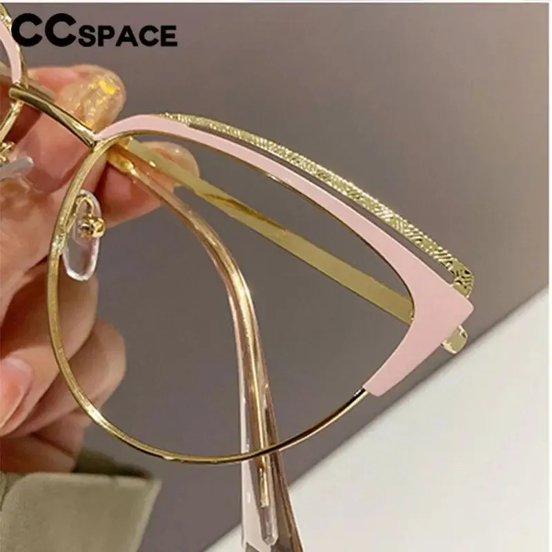 CCspace Women's Full Rim Square Cat Eye Tr 90 Titanium Eyeglasses 57292