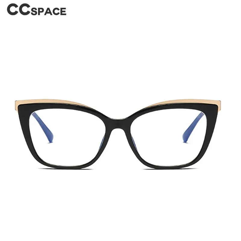 CCspace Women's Full Rim Square Cat Eye Tr 90 Titanium Frame Eyeglasses 49537