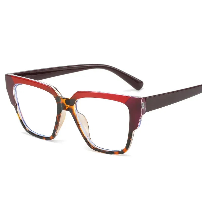 CCspace Women's Full Rim Square Tr 90 Titanium Eyeglasses 56855