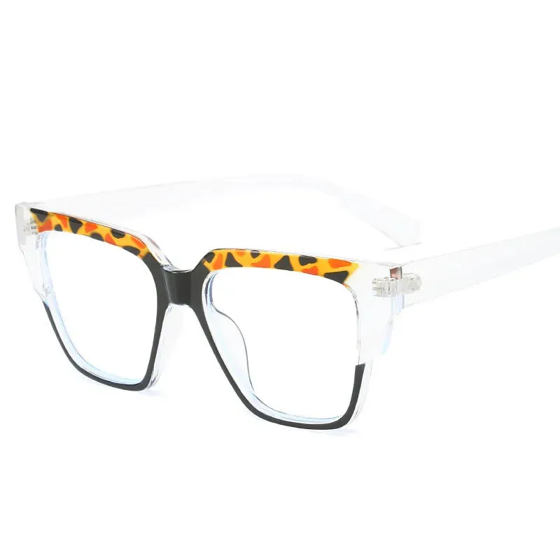CCspace Women's Full Rim Square Tr 90 Titanium Eyeglasses 56855