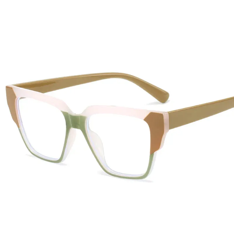 CCspace Women's Full Rim Square Tr 90 Titanium Eyeglasses 56855