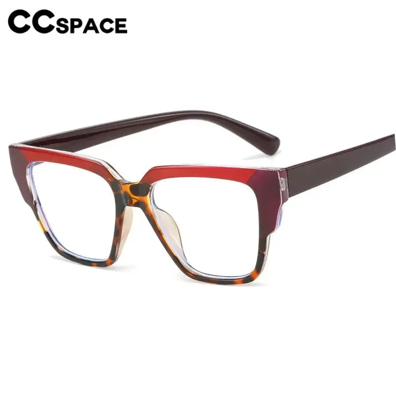 CCspace Women's Full Rim Square Tr 90 Titanium Eyeglasses 56855