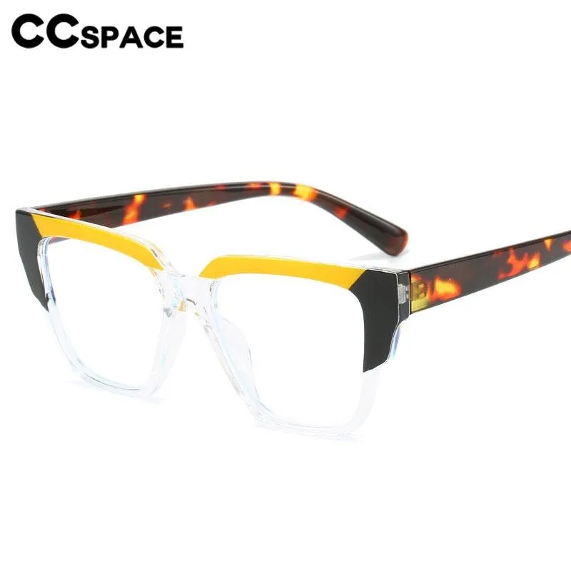 CCspace Women's Full Rim Square Tr 90 Titanium Eyeglasses 56855