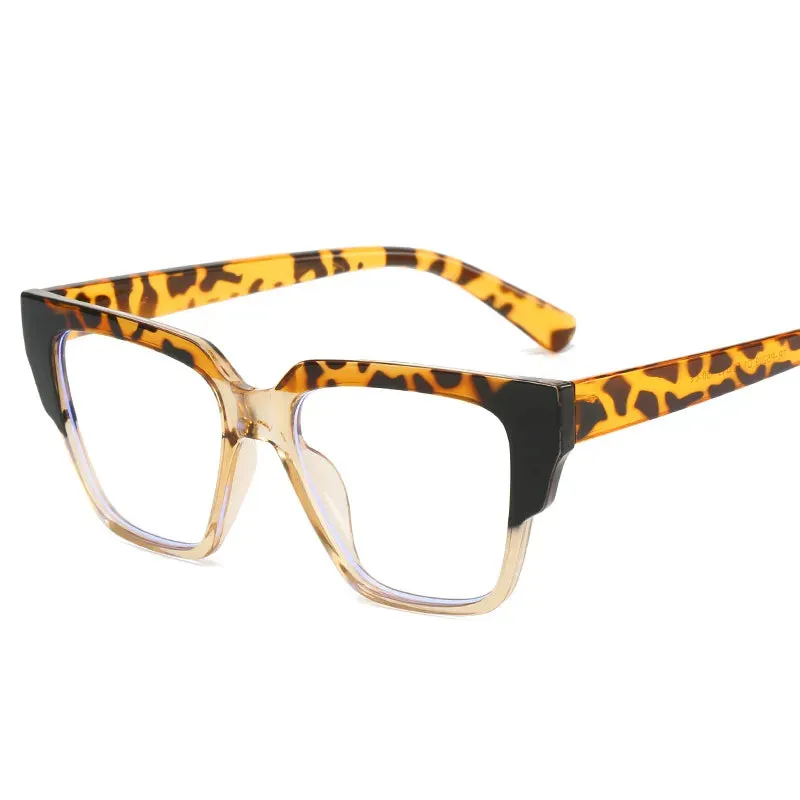 CCspace Women's Full Rim Square Tr 90 Titanium Eyeglasses 56855