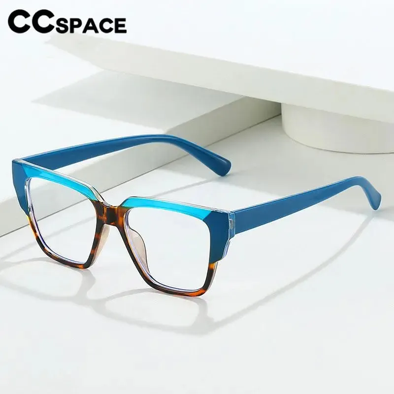 CCspace Women's Full Rim Square Tr 90 Titanium Eyeglasses 56855