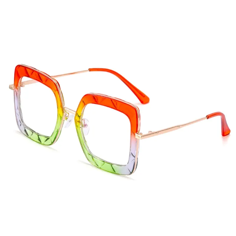 CCspace Women's Full Rim Square Tr 90 Titanium Frame Eyeglasses 48200