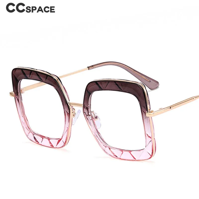 CCspace Women's Full Rim Square Tr 90 Titanium Frame Eyeglasses 48200