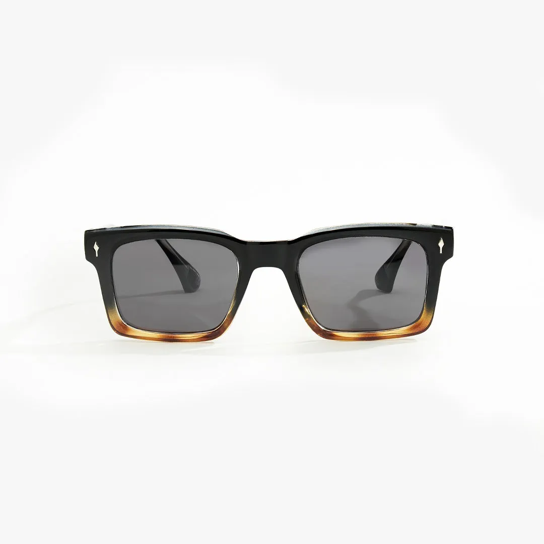 CG 648 Classic Square Sunglasses Black Faded
