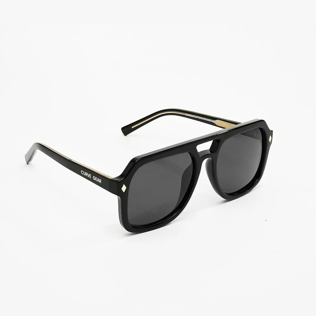 CG 903 Square Aviator Sunglasses Black